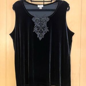Elegant Black Velvet Top